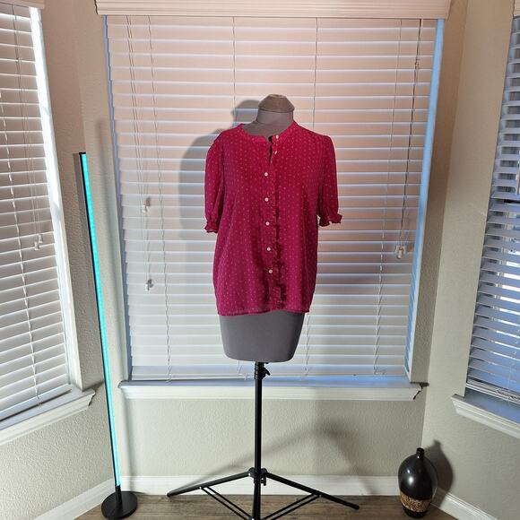 J Crew Size L Short Sleeve Button Up Shirt - Picture 8 of 11